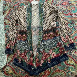 Johnny Was cardigan size medium